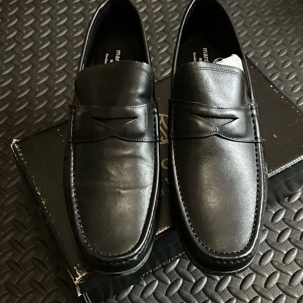 Marc Joseph NY Men's Size 13 Lexington Slip On Loafers Black Napa Leather